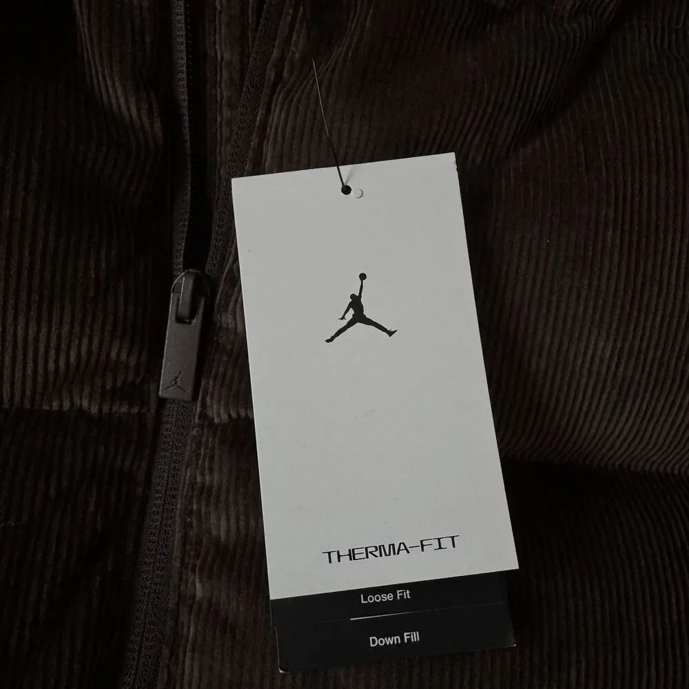 Air Jordan Flight Corduroy Down Puffer Jacket Brown